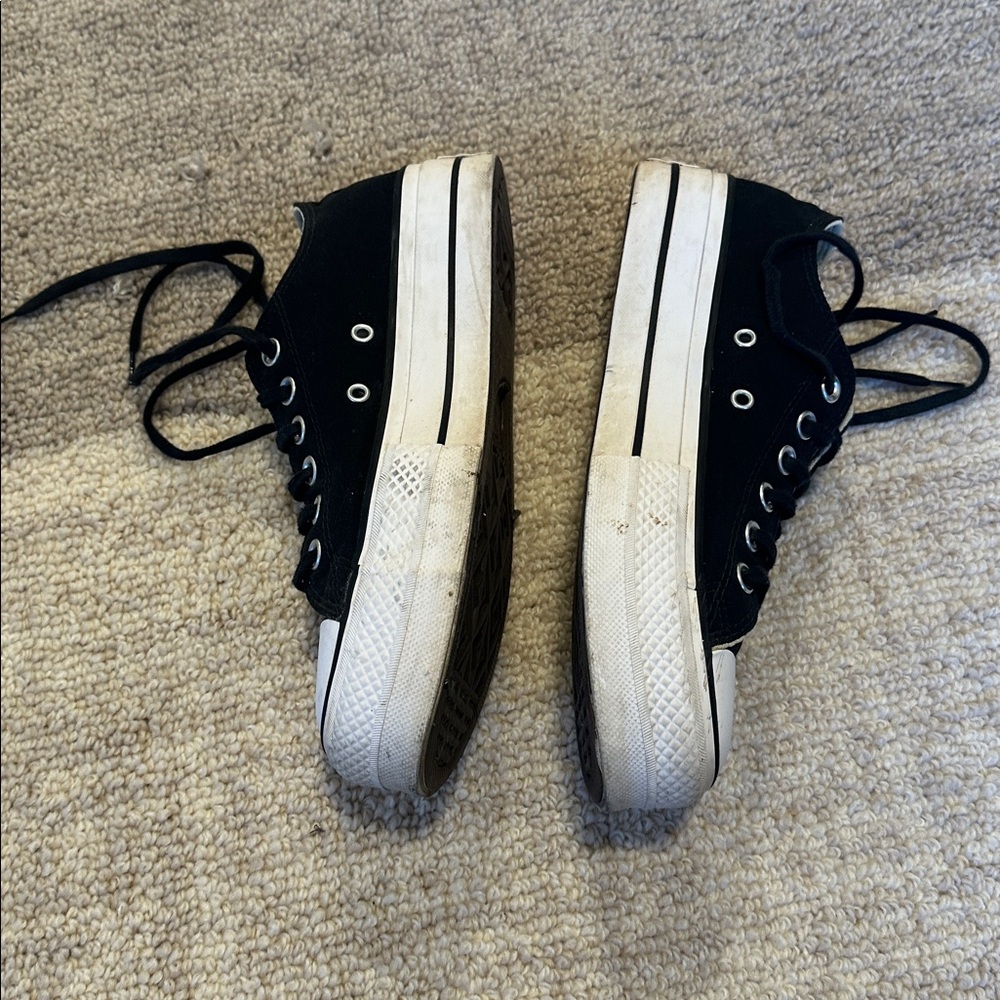 Black Platform Canvas Converse - image 2